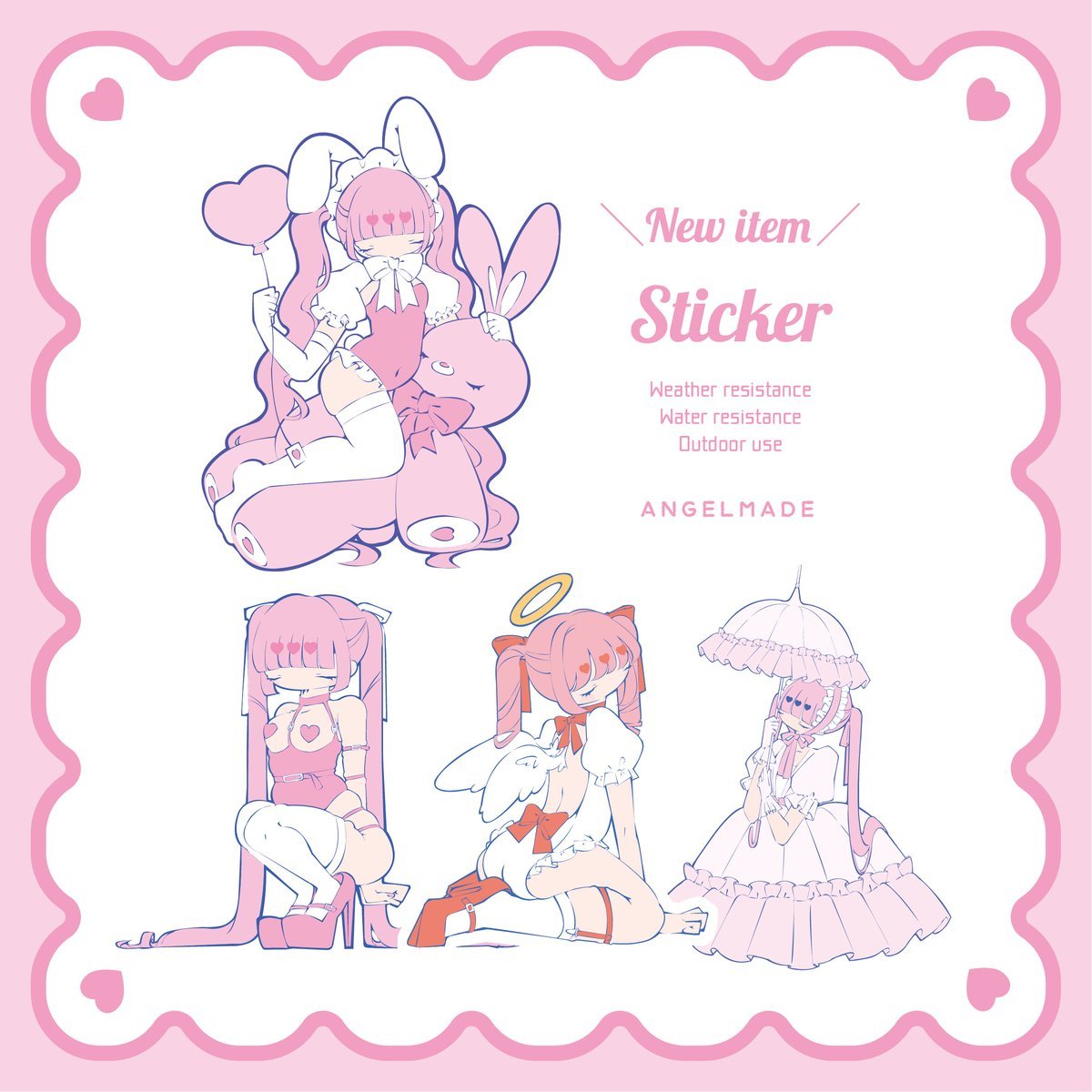 syrup29's tweet photo. 【新作情報💌】

#カワクリ文化祭 にも
今月新登場のステッカーと
ポストカード持っていきます！

６周年記念イラストのDMは、
ANGELMADEブースにて無料配布します💓
ぜひお気軽にお立ち寄りください…！🥰🙌✨ https://t.co/1tEbq4Jgwx