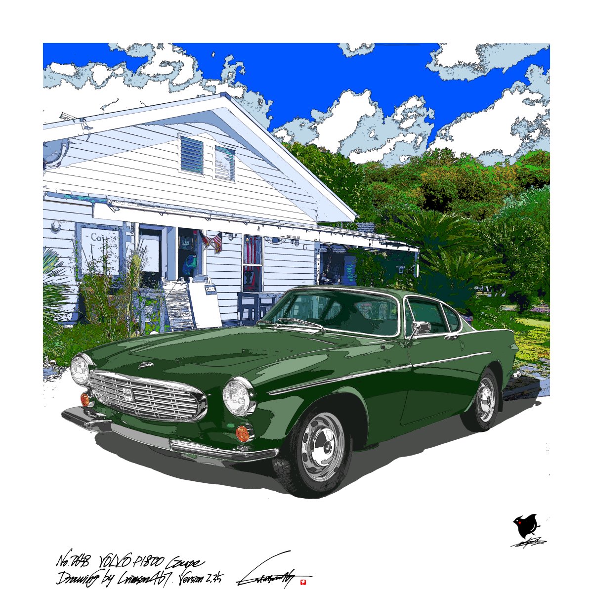 crimson467's tweet photo. No.0658 VOLVO P1800 Coupe
I feel that older Volvos have a design that’s somewhat reminiscent of British cars.
#VOLVO #VOLVOP1800 #carart #cargraphics #carillustration #carporn #carweek #carlivery  #carlifestyle #GTarts #enthusiast  #handdrawing #illustration #noAI #VOLVOcars https://t.co/xOzExvi5ty