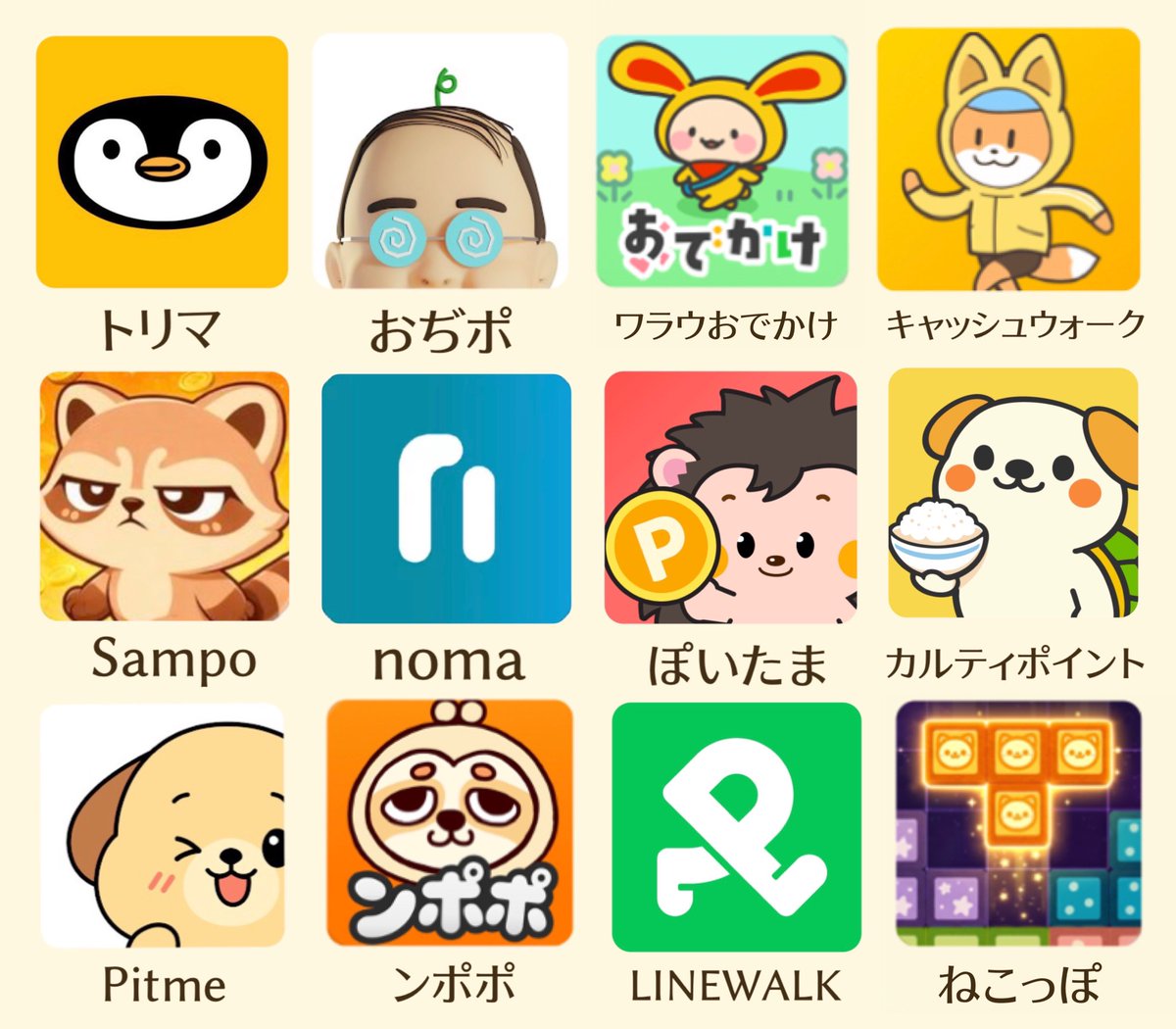arinoko_2's tweet photo. 現在やってる移動系ポイ活🚶‍♀️
だいぶ入れ替わった気がする🤔

それぞれの簡単な説明と招待コードは↓

#ポイ活 #おすすめ #紹介 https://t.co/OT8CXMvDcE
