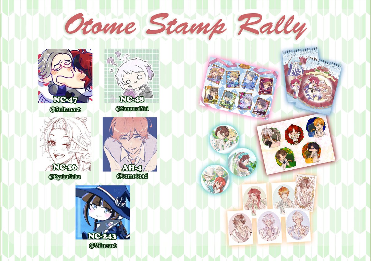 OtomeCalendar's tweet photo. 🌸🌸SORPRESA🌸🌸

Por fin tenemos las ubicaciones para que podais preparar vuestra ruta! (Aunque no exactas 😅)

Si os gustan los otomes  y vais a la Japan Madrid no os podéis perder el...  
🌸Otome Stamp Rally🌸
Y conseguir este fantástico premio!

#jwarte  #otomecalendar26 https://t.co/81nqM1TgRc