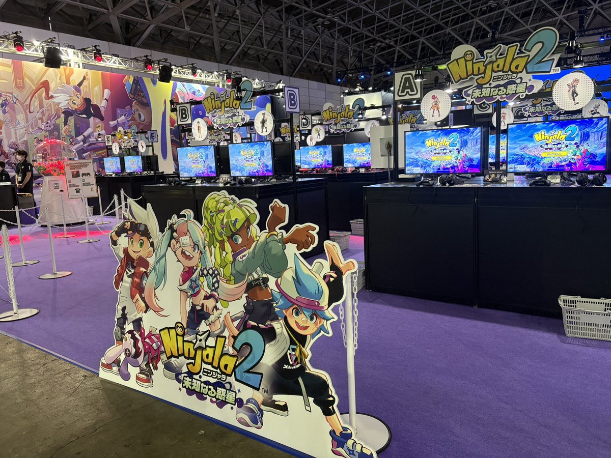 Ninjala_JP's tweet photo. #TGS2026 ガンホーブースにご来場いただきましてありがとうございました！

『ニンジャラ２ 未知なる惑星』はいかがでしたか？😊

これから皆様がワクワクする情報を発信していきますので、よろしくお願いします✨

ほんとに楽しかったﾅ♪

#ニンジャラ2 https://t.co/hg8TPYpwnn