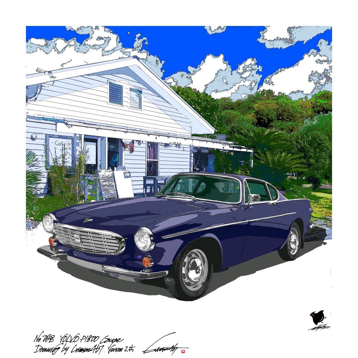 crimson467's tweet photo. No.0658 VOLVO P1800 Coupe
I feel that older Volvos have a design that’s somewhat reminiscent of British cars.
#VOLVO #VOLVOP1800 #carart #cargraphics #carillustration #carporn #carweek #carlivery  #carlifestyle #GTarts #enthusiast  #handdrawing #illustration #noAI #VOLVOcars https://t.co/xOzExvi5ty