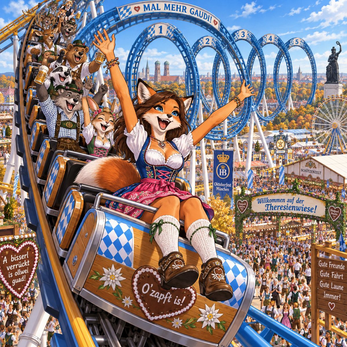BeyondFuchsi's tweet photo. Mama Fuchsi Bonus Fakt zur Wiesn!

Mama Fuchsi liebte das Oktoberfest.
Insbesondere das früherer Jahre, wo es noch nicht Mittags schon komplett überfüllt war und man nicht zwingend eine Niere verkaufen musste, um einen amüsanten Tag zu bezahlen...

Aber als jüngere Frau war

1/ https://t.co/32Ub5np9lb