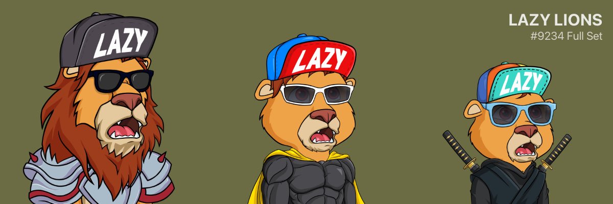 treb_btc's tweet photo. Early ETH collections are historically significant artifacts. Are you fading them to chase rug collections on new chains? That’s crazy. @LazyLionsNFT #FullSet https://t.co/eIB1PWFhno