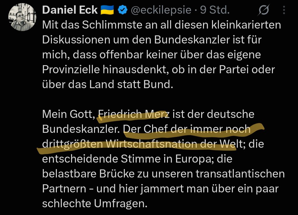 jreichelt's tweet photo. Das Problem der CDU in einem Satz: Sie halten den Bundeskanzler für den "Chef der Nation", nicht für den ersten Angestellten. Wer so denkt, dem ist natürlich egal, was die Leute wählen. https://t.co/mLYIG09CVS