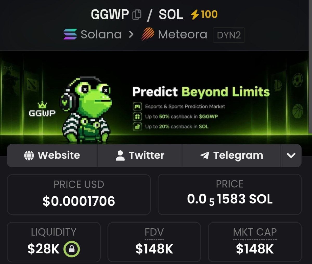 RamJDegen's tweet photo. $GGWP 🪙

$GGWP just launched and is sitting around a $140k market cap. 

Staking live from day one. Sports and esports predictions going live within 24 hours.

Still extremely early. 

https://t.co/sfe2IWVT6i

https://t.co/ChnRTfSrWX https://t.co/D89c42gq8J