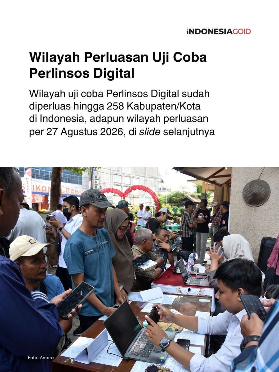 indonesiago_id's tweet photo. Transformasi tepat sasaran! Uji coba Perlinsos Digital terus diperluas secara nasional, mencakup ratusan kabupaten/kota di berbagai provinsi 

#PerlinsosDigital https://t.co/2yMXpAGEj3
