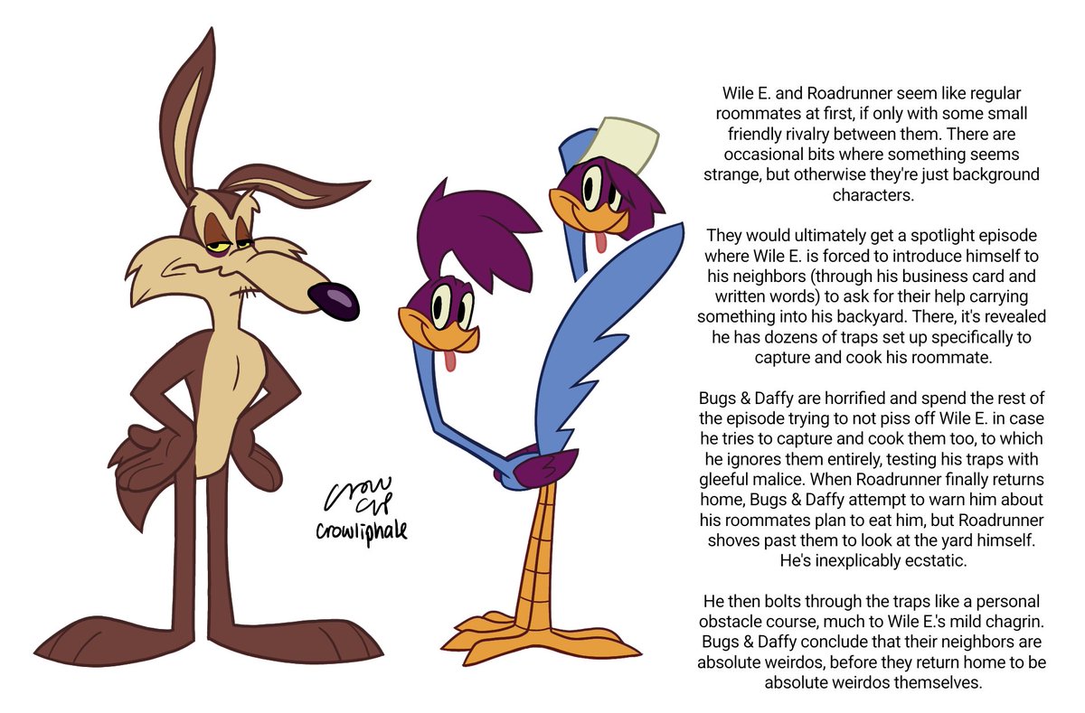 crowliphale's tweet photo. Alright here's >MY< take on tlts wile e &amp; roadrunner #looneytunes https://t.co/T2eVtJyrTM