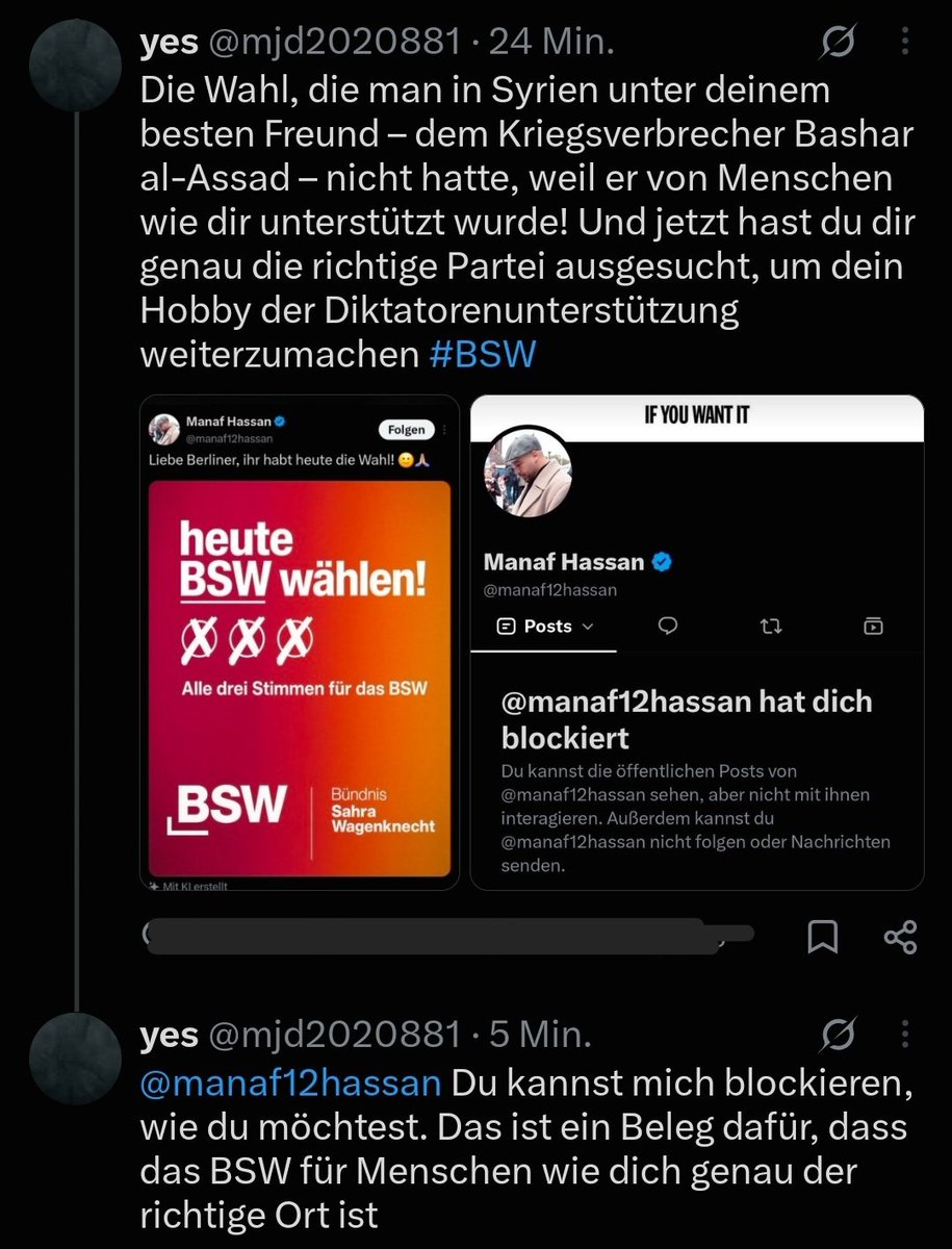 mjd2020881's tweet photo. @SevimDagdelen Warum hat mich dein Parteikollege blockiert, wenn ihr euch für Meinungsfreiheit einsetzt? https://t.co/ZCkWbF4cXi