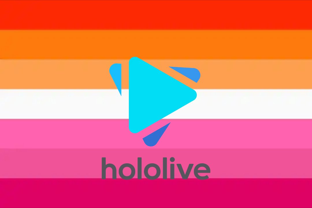 Alfiuzza's tweet photo. i made a lesbian flag for lesbians who like hololive https://t.co/vGmc2Cjy8a
