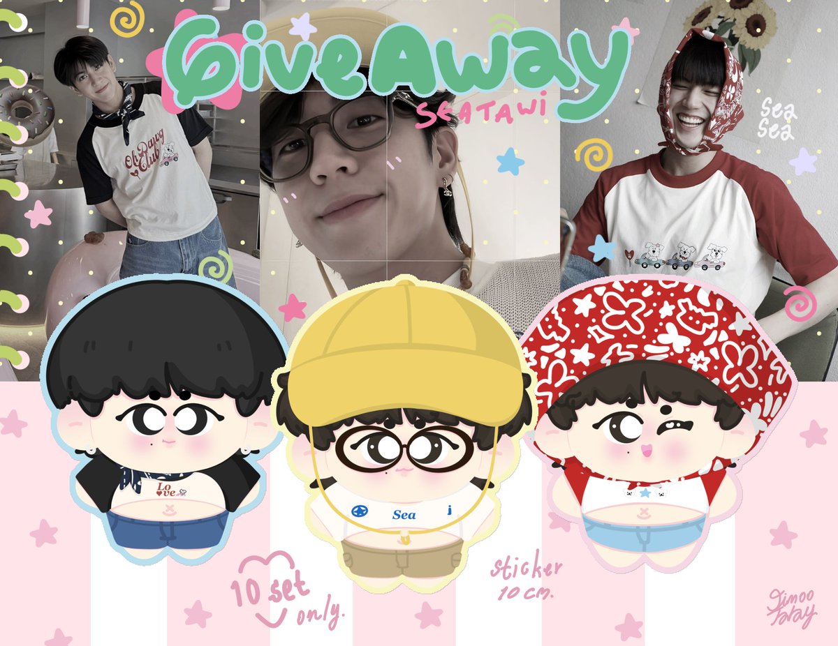 jimootalay's tweet photo. Pls RT ꒰ ¨̮ ꒱⸝♡ˎˊ
🧸Give away Seatawi 🐬
Rt+ follow
10 set only !! (Sticker 10cm)
สุ่มหลังสั่งผลิตเสร็จคับ🤲🏿
🎀3 pieces / 1set
📨Shipping free
#งั่มงั่ม #NomNom #sea_tawinan https://t.co/aAlvPvZhx9