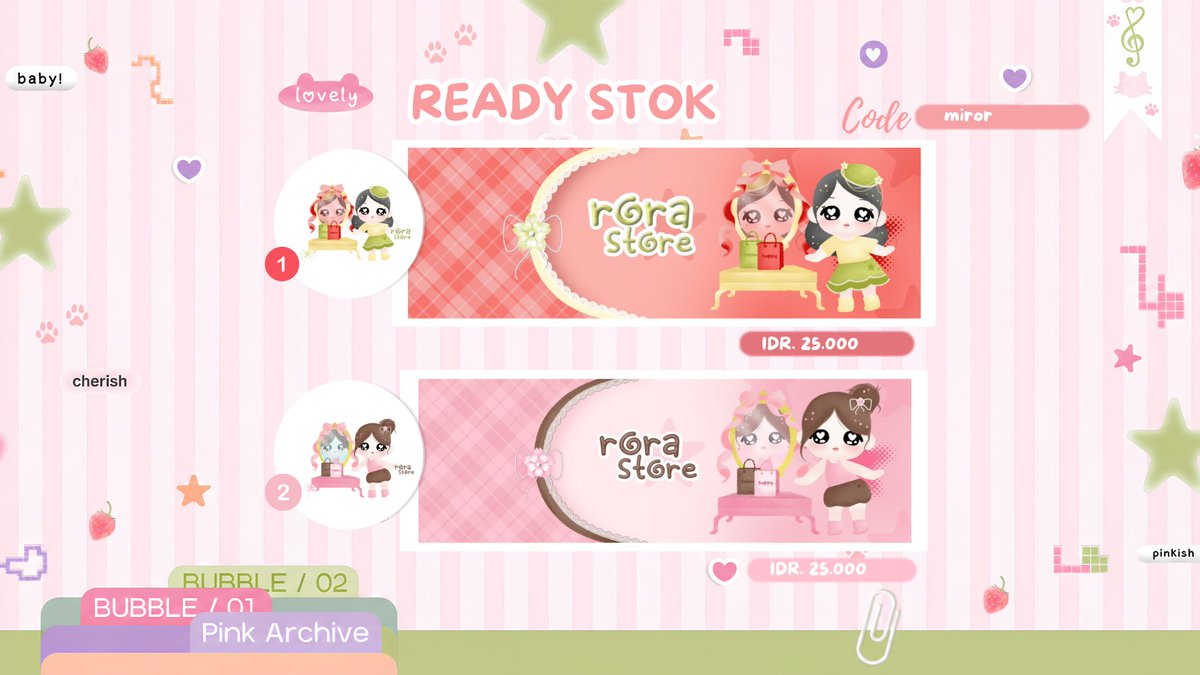 fairybeyii's tweet photo. hAyi mantimuns! aku bawa 4 layout chibi ready stock (RS) nyang siap di jemput, free retext yapps 🍭🍭

#zonauang #zonajajan #bealanjaㅤ https://t.co/XCQVNaYmPQ