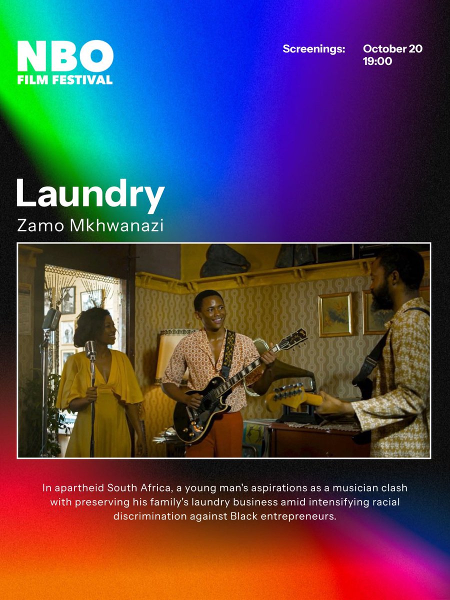 NBOFilmFest's tweet photo. Under apartheid, even dreams were contraband. 🎺
Laundry, World Premiere, TIFF 2025, African Premiere at Marrakech screens at #NBOFilmFest. A quietly devastating story of jazz, family, and survival.
https://t.co/kIBhSFfflx
#CinemaforUs #NBOFF7 #NBOFF26 https://t.co/2gCRbCJ8PM