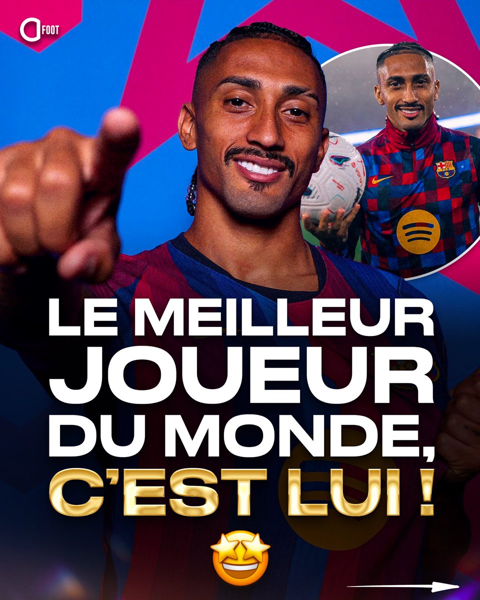 ActuFoot_'s tweet photo. 🚨🚨 LA PRESSE CATALANE (@mundodeportivo @sport 🗞️) S’ENFLAMME POUR "LE MEILLEUR JOUEUR DU MONDE" RAPHINHA 🇧🇷 !!!! 👇💙❤️

▫️ « LE MEILLEUR JOUEUR DU MONDE EST BRÉSILIEN, qu’il joue au Barça et qui ne figure même pas parmi les 30 nommés au Ballon d'or 🌕. »

▫️ « C’est un attaquant aux multiples facettes, capable de briller sur les ailes et d'être exceptionnel lorsqu'il se rapproche de la surface de réparation. »

▫️  « L’ATTAQUANT LE + EN FORME D’EUROPE ! » 🔥

▫️ « Le FC Barcelone a toujours compté dans ses rangs les meilleurs Brésiliens du monde. 

Il a fait venir au Camp Nou les plus grandes stars de ce pays, depuis l’époque d’Evaristo jusqu’à Ronaldo, Romario, Ronaldinho ou Rivaldo. 

Et Raphinha, qui est arrivé sans faire trop de bruit, est en passe de devenir un joueur emblématique du FC Barcelone. 🤩 »

▫️ « Prier et supplier pour qu’il revienne sain et sauf de la trêve internationale. » 🙏

via @RMCsport