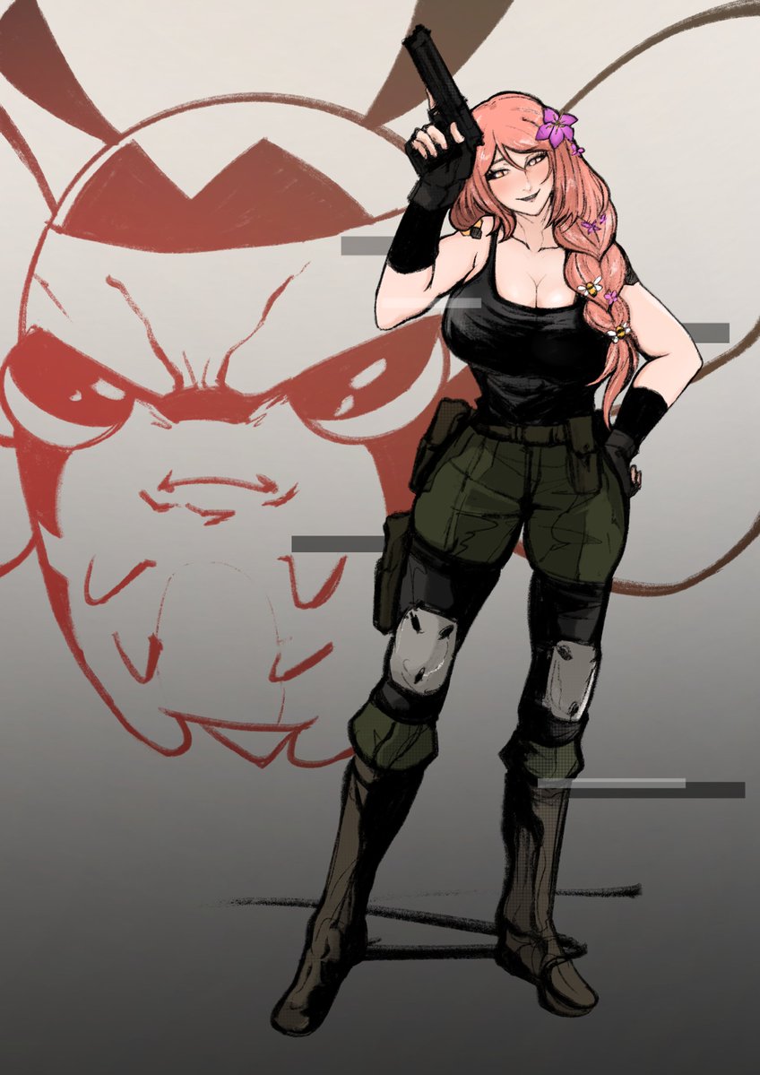 illmarzipan's tweet photo. Mara: So, there's something you like?
Bumblebabe: Yeah, you've got a great butt!
Mara: Oh, I see! First it's my eyes, now it's my butt! What's next?

@MaraVespidae as Meryl from MGS #DrawMaraAra
🎨OgaMgsLudens https://t.co/tmnsSCJhsL