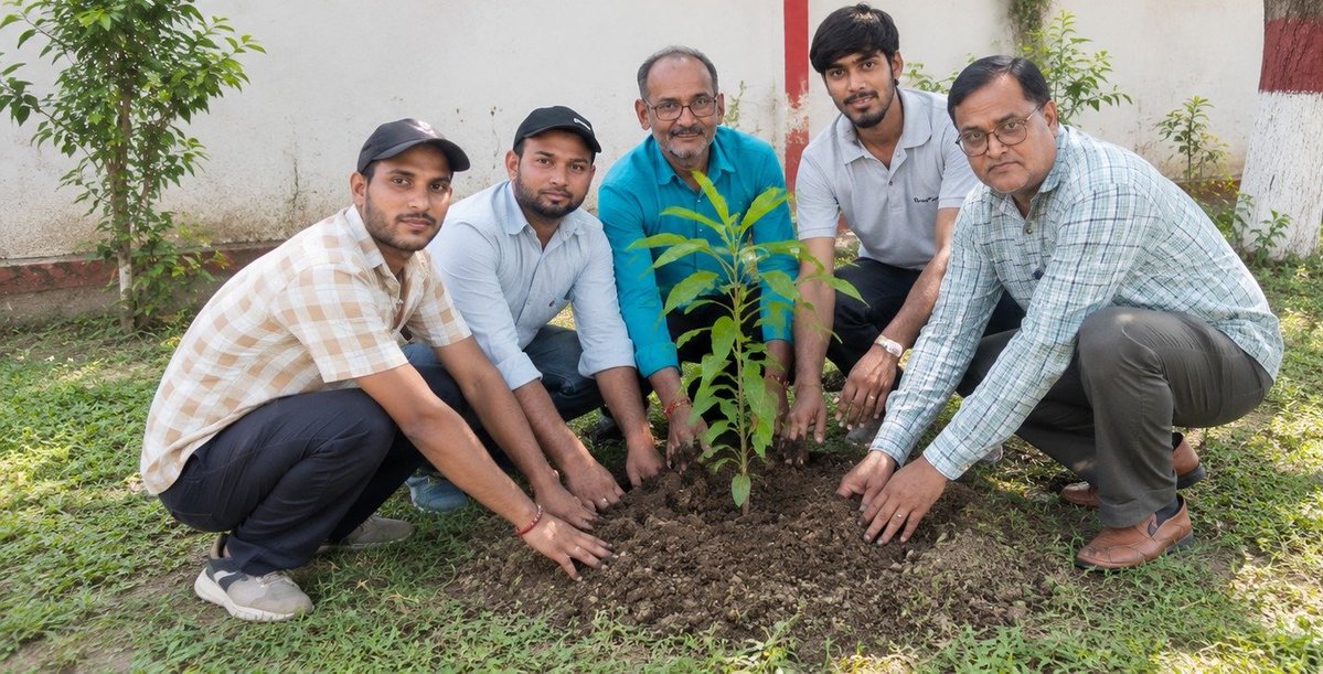 cpmgup's tweet photo. 🌱🇮🇳 स्वच्छ भारत–हरित भारत की ओर एक और कदम!🇮🇳🌱

स्वच्छता ही सेवा अभियान 2026 एवं एक पेड़ माँ के नाम अभियान के अंतर्गत उत्तर प���रदेश डाक परिमण्डल के विभिन्न कार्यालयों में ��त्साहपूर्वक वृक्षारोपण अभियान चलाया गया। https://t.co/bM9LB0VzLh