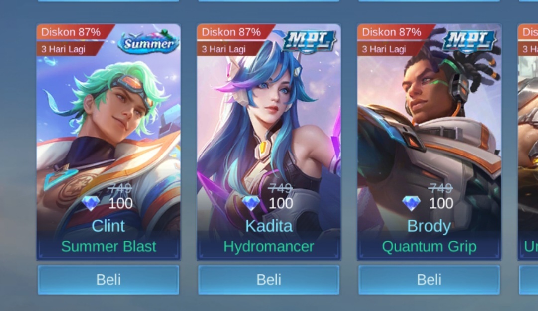 mlbbfess's tweet photo. Ml! Di antara tiga ini yang worth diambil yang mana ya? (Bisa pake ketiganya tapi ga jago) https://t.co/CQDVSJ5g7K