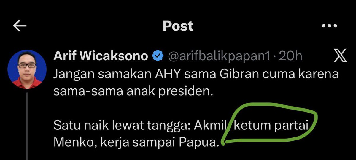 daisy16757433's tweet photo. @arifbalikpapan1 @WowokOhm Yang dia maksud ketum warisan kok dibanggain tuh AHY. Sesuai sama twitmu kan gini. https://t.co/a3OoVEFyVy