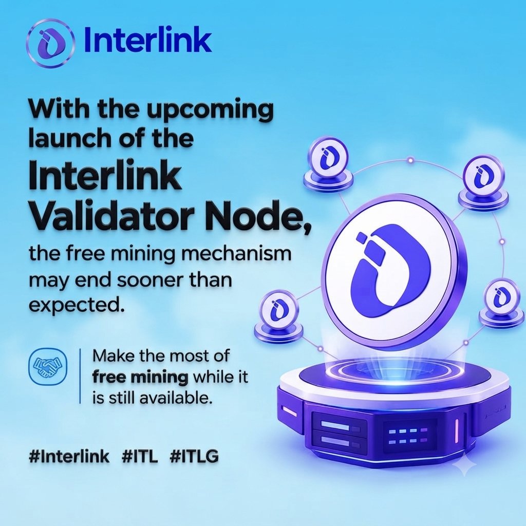 VaasuKadiri94's tweet photo. Time is running out on free mining, Linkers! Are you ready for the upcoming launch of the InterLink
Validator Node?๐
โ#InterLink #ITL #ITLG #ValidatorNode #CommunityFirst #Web3Community #BuildingTogether https://t.co/NYdwScbNW4