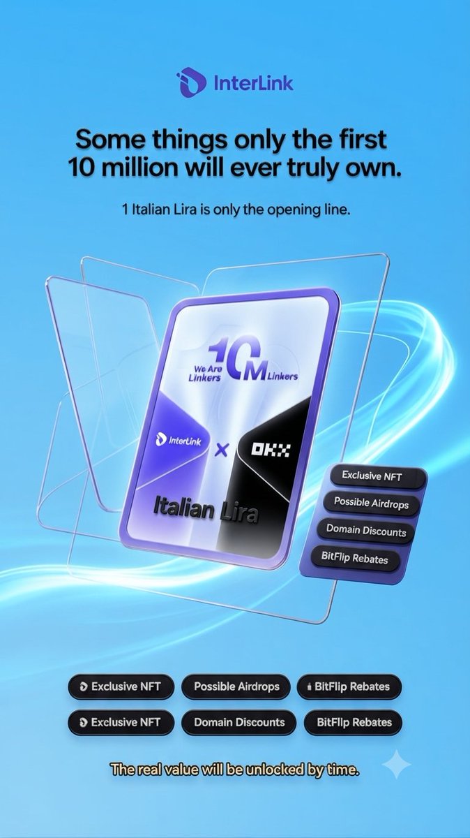 VaasuKadiri94's tweet photo. Some things only the first 10 million will ever truly own, Linkers! ๐
โ#InterLink #ITLG #ITL #OKX #CommunityFirst #Web3Community #BuildingTogether https://t.co/XiMZuHU1OH