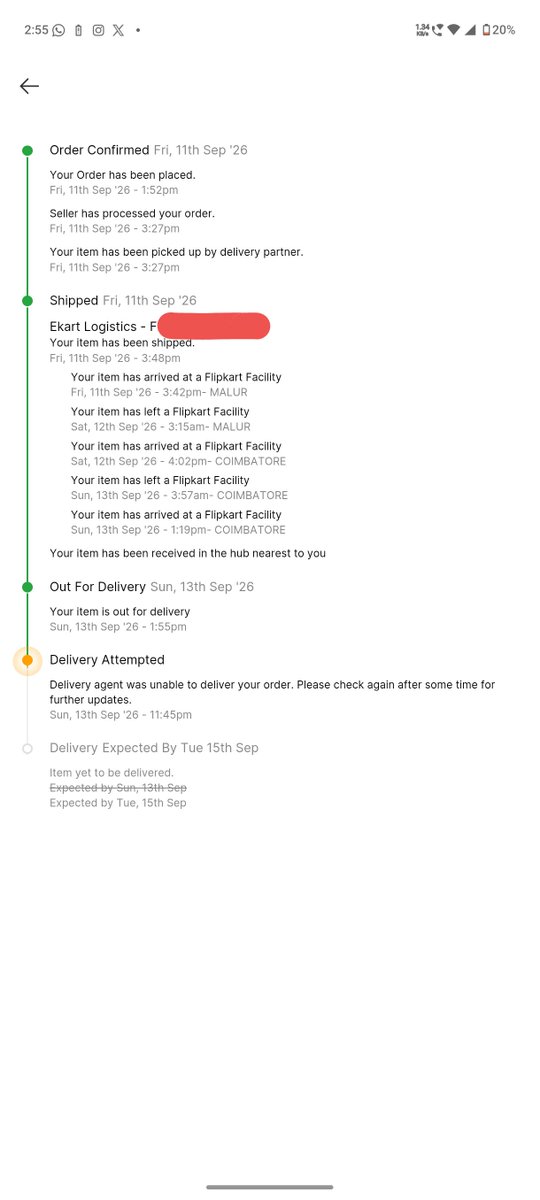 theonlyGJ's tweet photo. @Flipkart @flipkartsupport , where the hell is my order? when i try to contact customer care, a useless shitty chatbot will come and put some bullshit. this is a fu*king prepaid order. https://t.co/qMGjlRXV7U