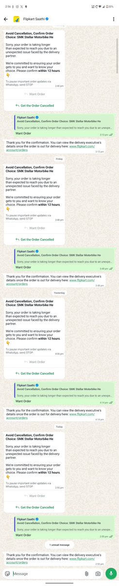 theonlyGJ's tweet photo. @Flipkart @flipkartsupport , where the hell is my order? when i try to contact customer care, a useless shitty chatbot will come and put some bullshit. this is a fu*king prepaid order. https://t.co/qMGjlRXV7U