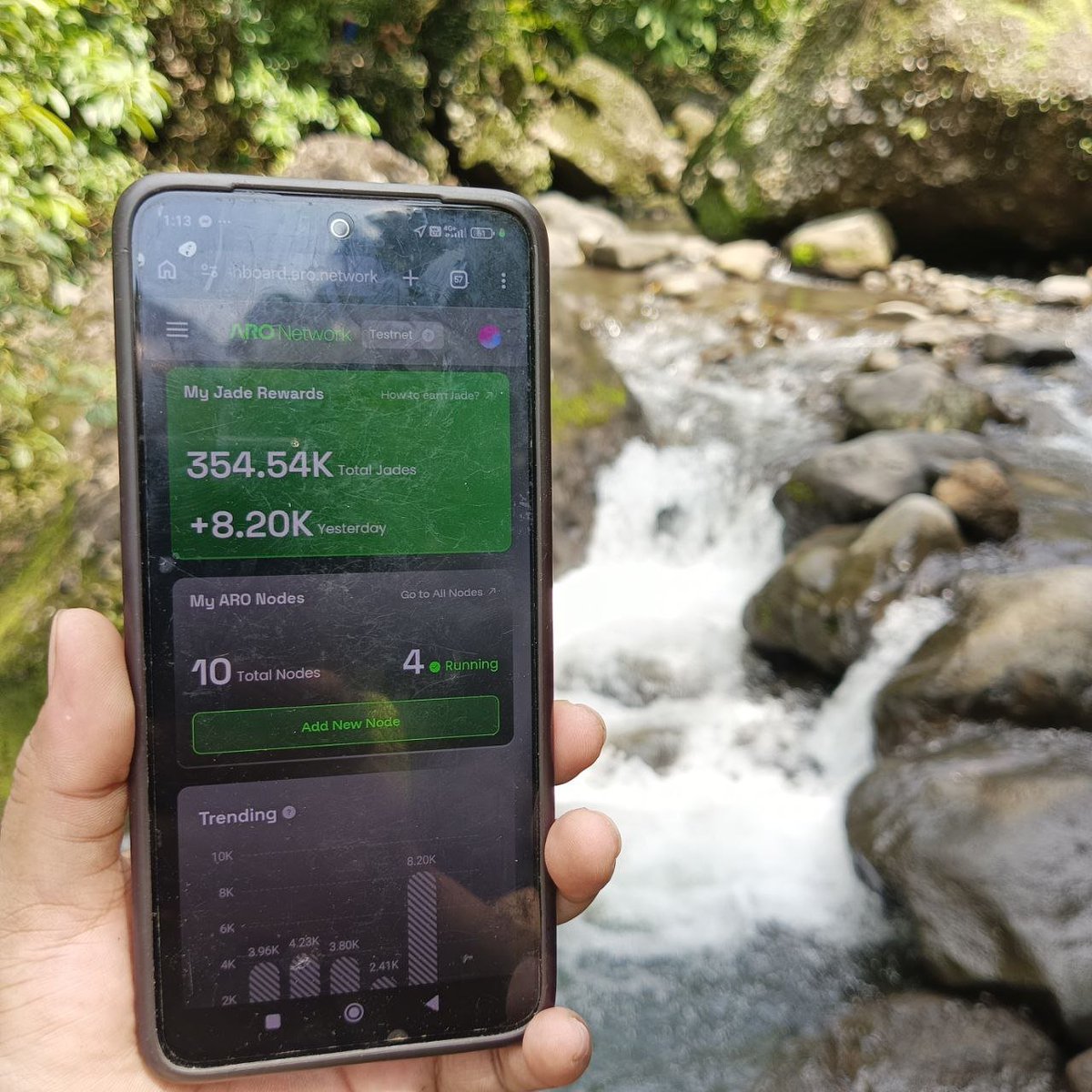Rain112025's tweet photo. Sunday hike deep in the forest, enjoying the wild while keeping my ARO Node running in the background. πΏπ₯Ύβ‘
#NodeInTheWild
@AroNetwork
https://t.co/PSEZ04BaCA https://t.co/riVMHC0yXN
