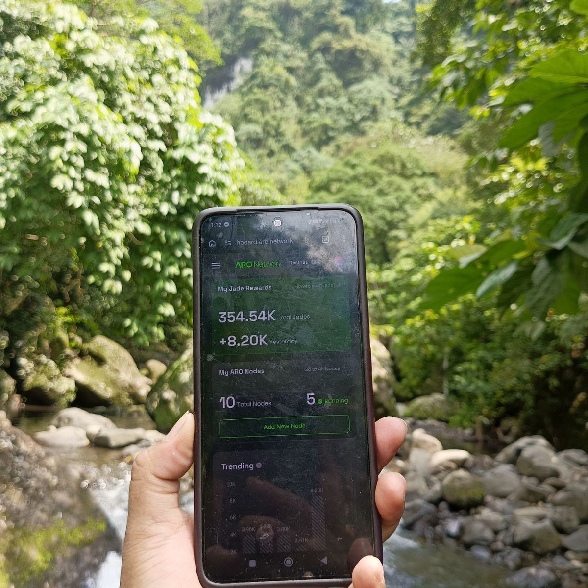 Rain112025's tweet photo. Sunday hike deep in the forest, enjoying the wild while keeping my ARO Node running in the background. πΏπ₯Ύβ‘
#NodeInTheWild
@AroNetwork
https://t.co/PSEZ04BaCA https://t.co/riVMHC0yXN