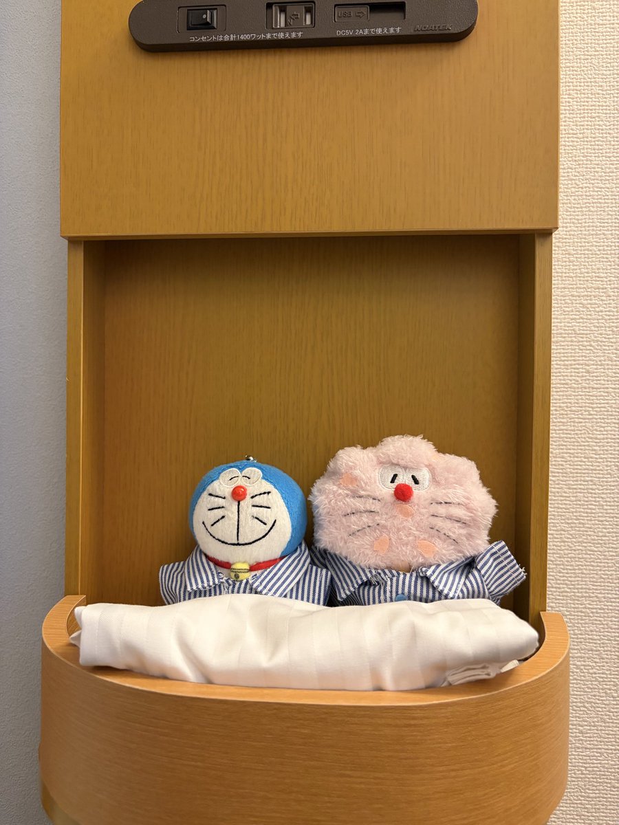 dodo1293's tweet photo. 思いもよらずたくさん反応いただきまして、ありがとうございます。
たまたま見つけた東横インさんのプランを今回申し込んでみたのですが、お揃いの寝巻とベッドが用意されててとても良かったです🛏️
ぬいと推し活されてる方は是非🏨 https://t.co/0GFRwX7cu5