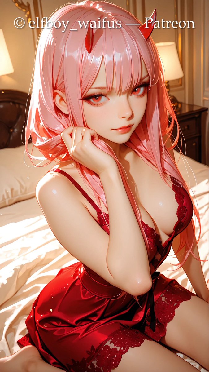 ElfBoy_Waifus's tweet photo. 🌸✨ ZERO TWO — DARLING IN THE FRANXX

Zero Two con un pijama sexy y divertido. 💕✨
¿Qué os parece este look? 👀

SFW. Ilustración generada por IA con SeaArt. Sin desnudez.

#ZeroTwo #DarlingInTheFranxx #SeaArt https://t.co/3lkRCdxk6C