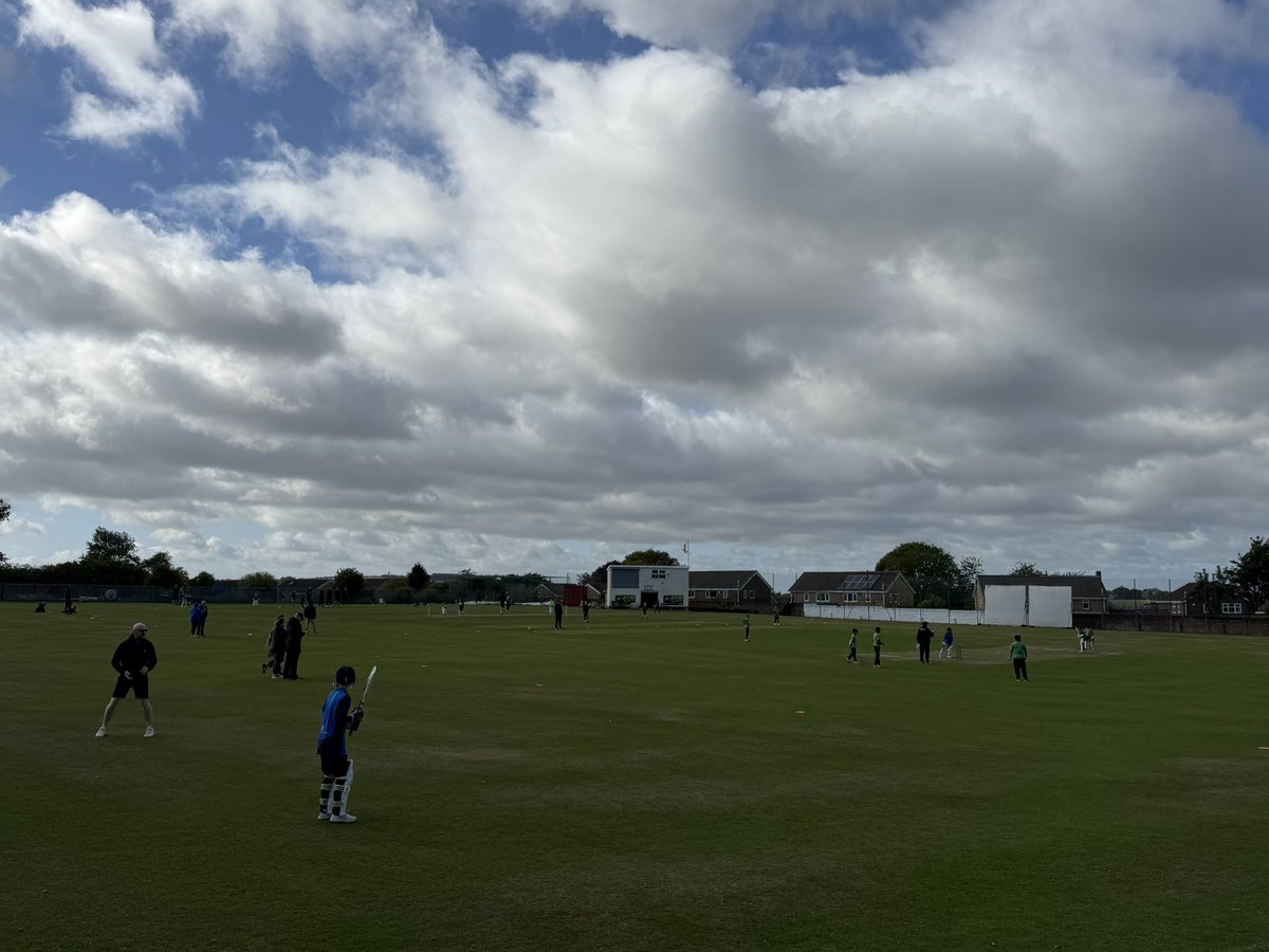 EppletonCC's tweet photo. We are underway for today’s junior finals day with the Alan Harvey Shield as South Shields take on Whitburn.

Eppleton Under 9s are also hosting South Shields in our final hardball game of the season. 

Come along and support the final cricket of the season at Eppleton. 🏆🍔🍻 https://t.co/R2RJaWc7Rz