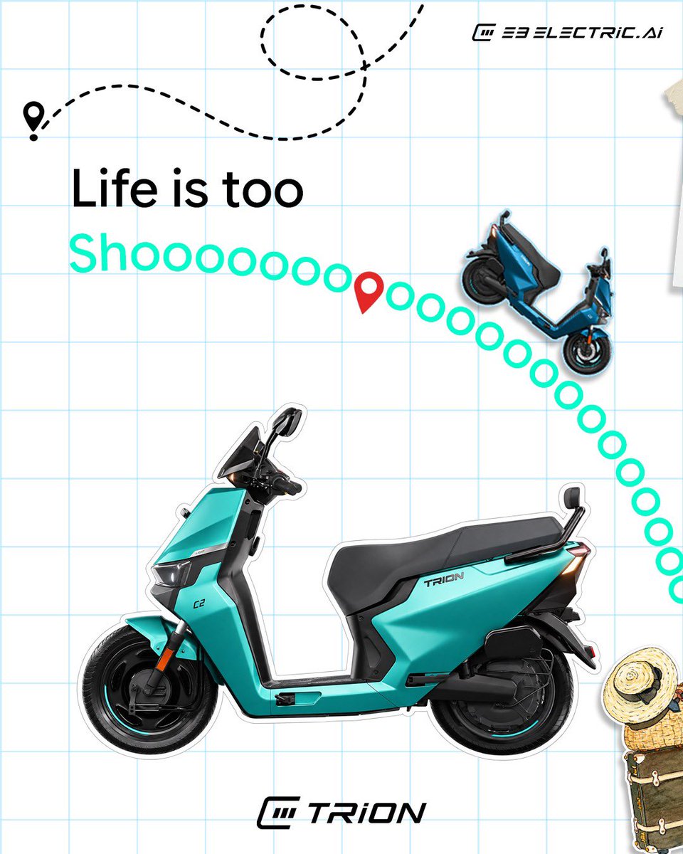 E3Electric_ai's tweet photo. Your journey, planned smarter.😇
E3 Trion’s AI Trip Planner finds charging stations along your route, so you can ride ahead with one less thing to worry about.
#EVCharging #E3Trion #EV #IndiasFirstIntelligentElectricScootee #ElectricScooter https://t.co/TQenezRo0J