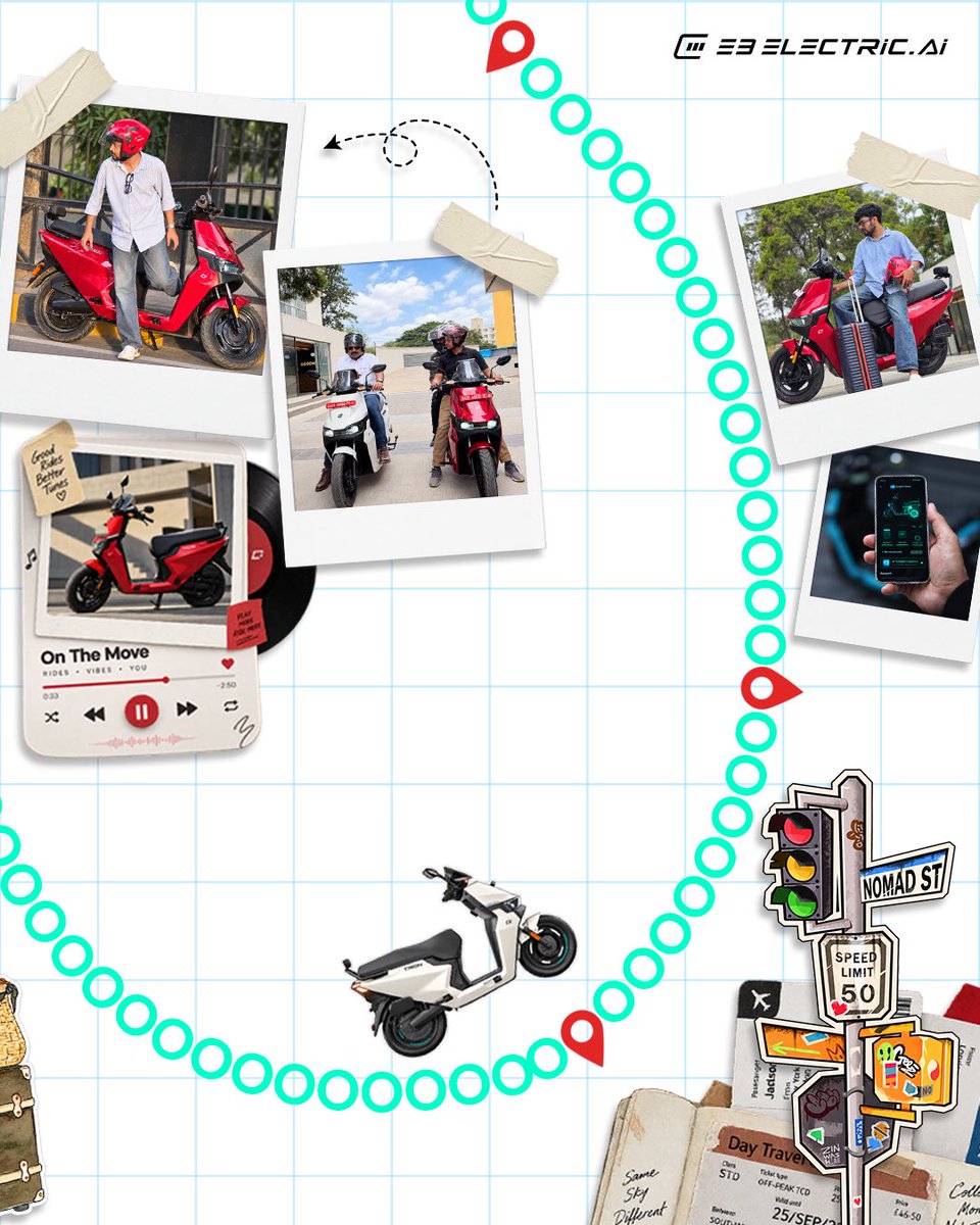 E3Electric_ai's tweet photo. Your journey, planned smarter.😇
E3 Trion’s AI Trip Planner finds charging stations along your route, so you can ride ahead with one less thing to worry about.
#EVCharging #E3Trion #EV #IndiasFirstIntelligentElectricScootee #ElectricScooter https://t.co/TQenezRo0J