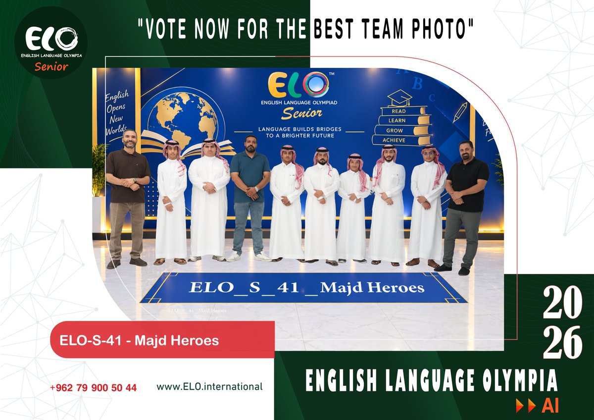 Elo_Worldwide's tweet photo. Vote now for the best team Photo: ELO-S-41 - Majd Heroes - Majd Al-Oloum Intermediate School https://t.co/tjuOGNvRLC