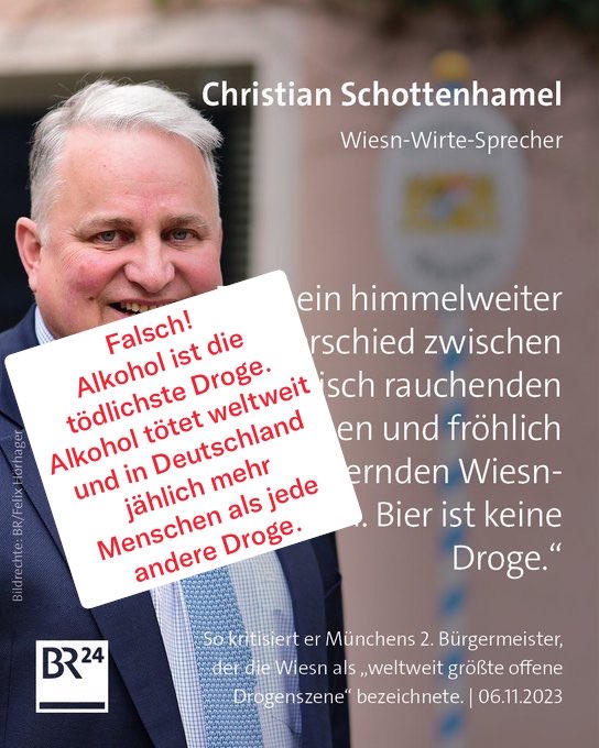 Climate_Inform's tweet photo. Lassen Sie sich nicht belügen. 

Die Wiesn ist ein Drogenhandelsplatz, der jährlich zu Todesfällen führt. 

Sie dürfte die weltweit größte Veranstaltung zum kollektiven Drogenkonsum sein. 

Schönreden hilft nix. https://t.co/St9azTwpX6