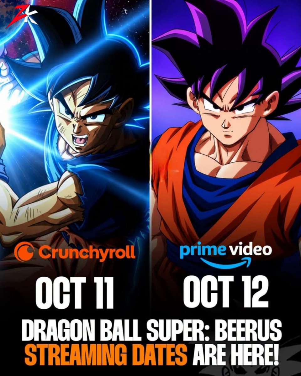 ItsAnizen's tweet photo. DRAGON BALL SUPER: BEERUS STREAMING DATES ARE HERE! 
The highly anticipated Dragon Ball Super: Beerus Enhanced Edition is bringing the Battle of Gods era back with a fresh new look! 👀

📺 Crunchyroll: October 11, 2026
🎬 Prime Video: October 12, 2026 https://t.co/YN3ZIE4XCl