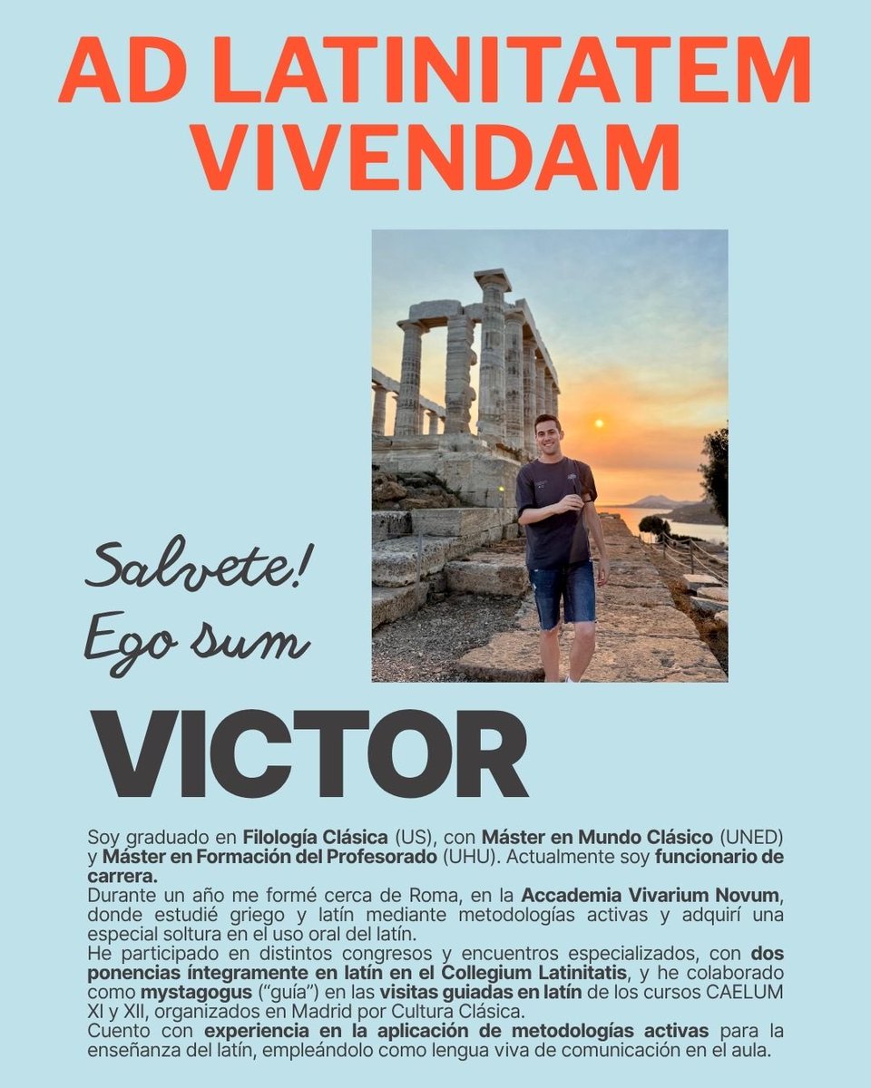 VictoriusHispal's tweet photo. Salvete omnes!

Tandem aliquando cursus academicus incipit, atque occasionem rapio ut scholas quas hoc anno acturus sum
nuntiem.

Itaque duo erunt gradus, quorum primus tironibus (inde a capitulo | Familiae Romanae), alter autem provectioribus (inde a capitulo IX) destinatus est https://t.co/hk3nQmfW9p