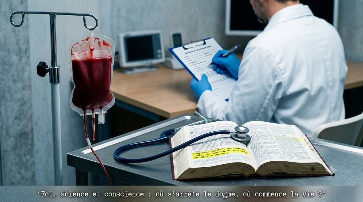 Dr_VictorManda's tweet photo. 🧵 TRANSFUSION SANGUINE ET TÉMOINS DE JÉHOVAH

1/6

Septembre 2026, le Collège central des Témoins de Jéhovah revise sa doctrine sur le sang : les 4 composants majeurs (GR, GB, Plaquettes, Plasma) sont désormais laissés à la conscience individuelle.

Le sang total reste interdit. https://t.co/zrXorbvsu9