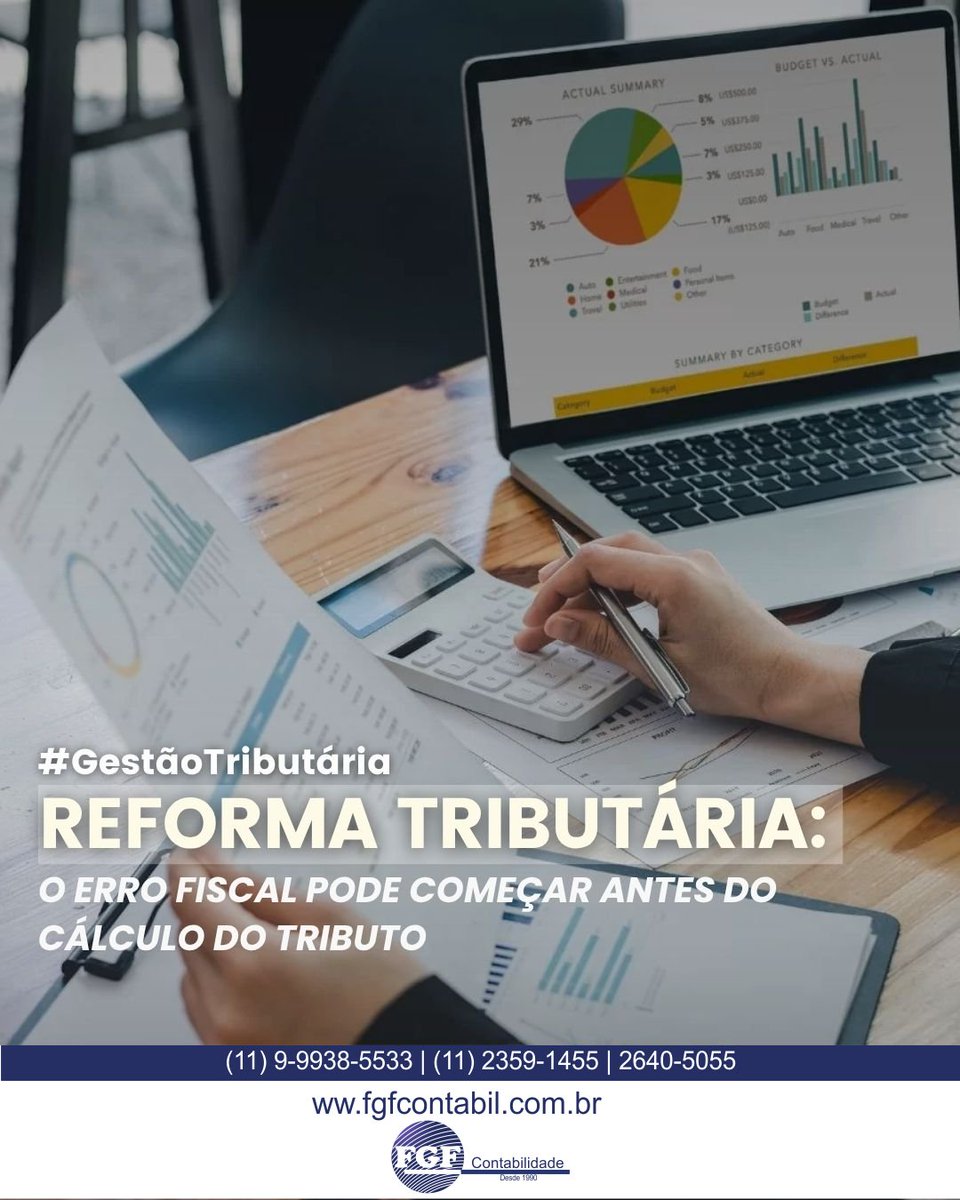fgfcontabil's tweet photo. A Reforma Tributária está tornando a informação fiscal cada vez mais estratégica para as empresas. Cadastros, classificações, sistemas, documentos fiscais e parametrizações passam a ter impacto direto na apuração do IBS e da CBS.📌 Um erro no cadastro ou na classificação de um pr https://t.co/4M13GdZJwI
