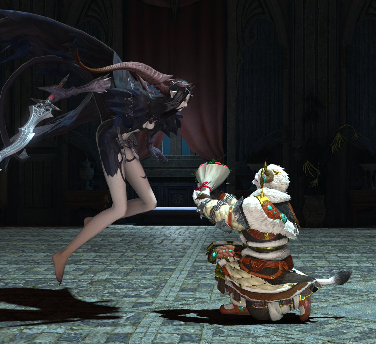 OzigaruTadano's tweet photo. オジ「あなたの魔獣（ペット）にしてください❤」

――斬ッ。

#FF14 https://t.co/6GzBcOlL8h