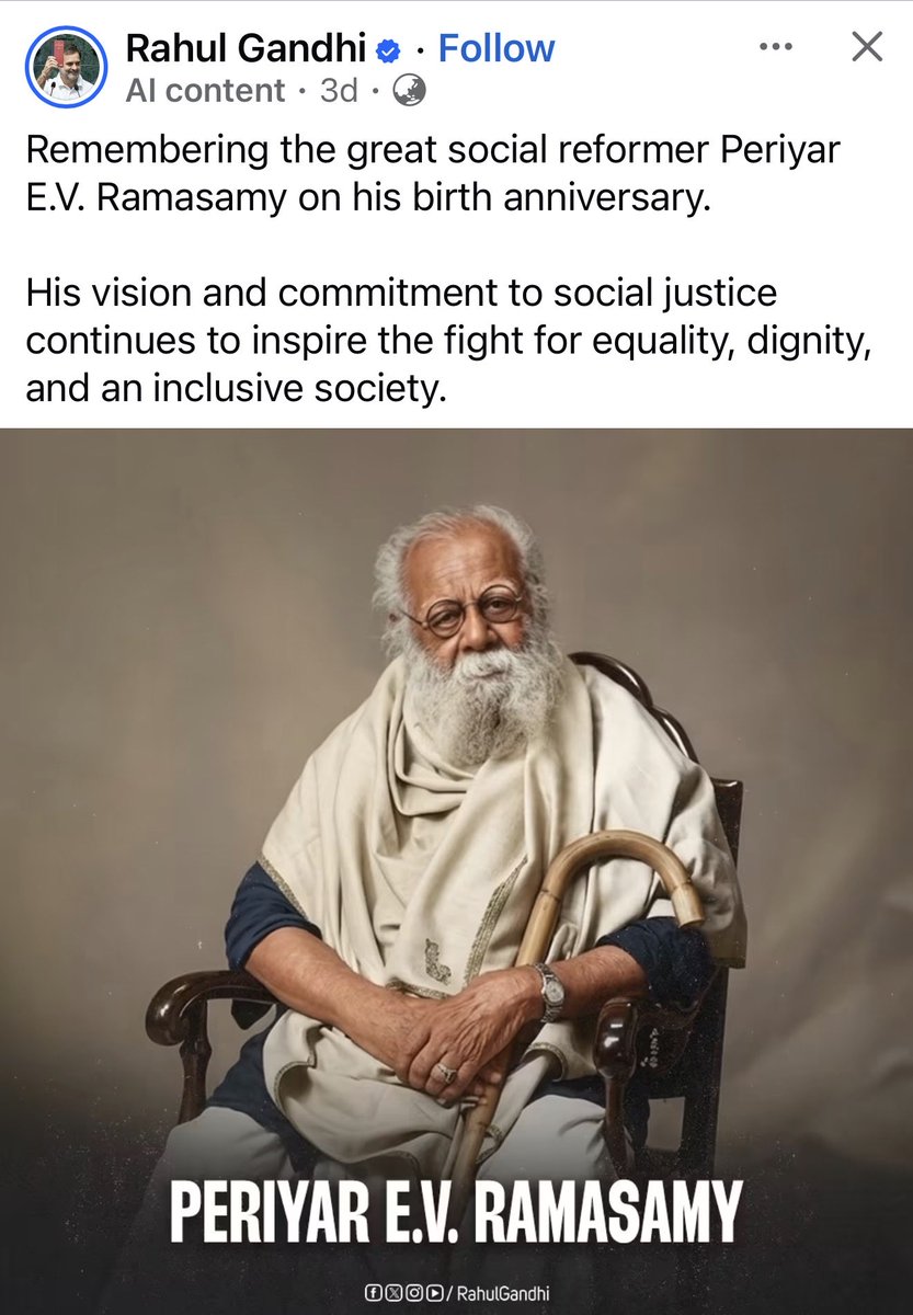 PanickarS's tweet photo. See what Rahul Gandhi and his great grandfather Jawaharlal Nehru said about EV Ramasamy. 😂 https://t.co/PTKezbuNK9