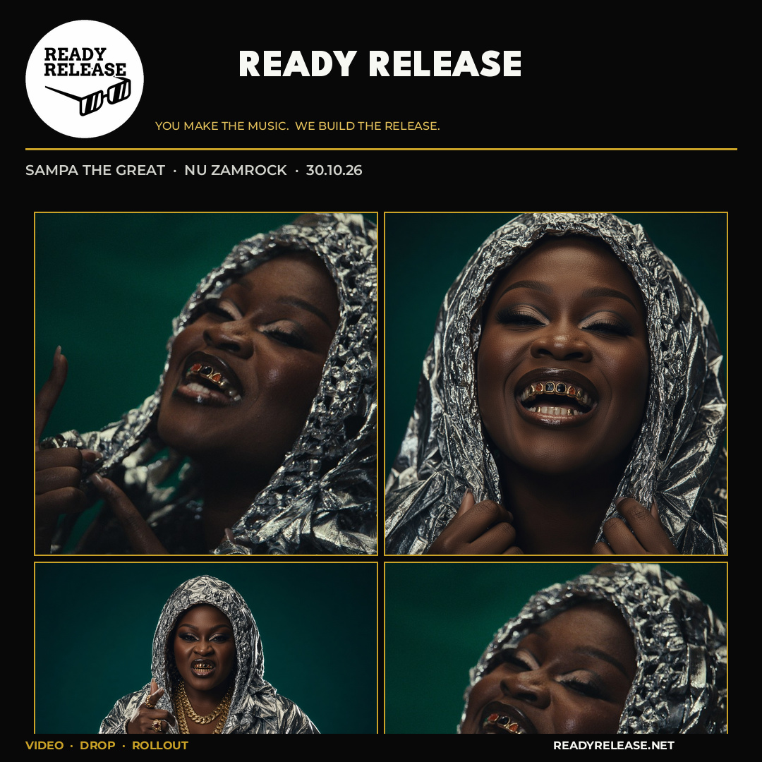 AeronLex1's tweet photo. Sampa The Great.

Album NU ZAMROCK — October 30, 2026.

Ready Release handles the video, the drop and the release.

You make the music. We build the release.

https://t.co/wo9xP83EBV

#SampaTheGreat #NuZamrock #ReadyRelease #AfricanRap https://t.co/Mo04JWUERm