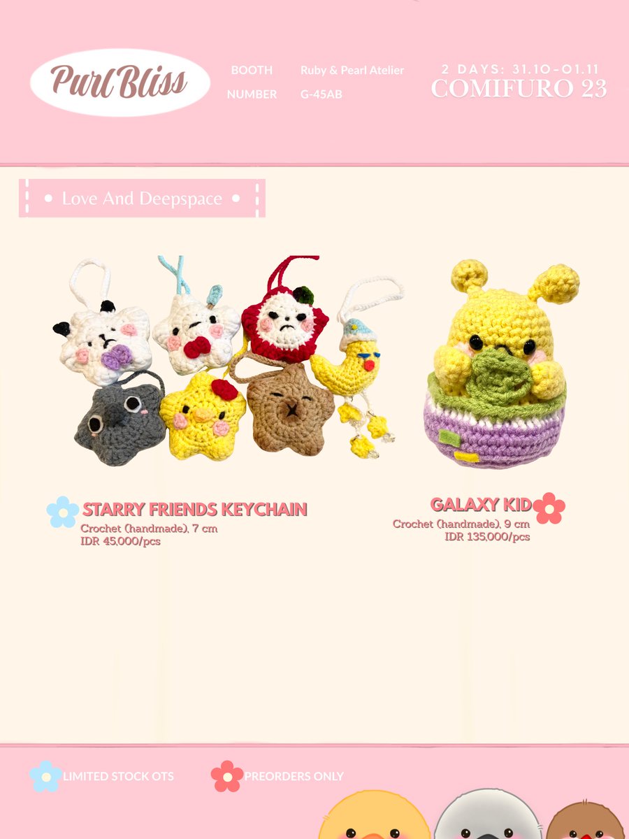purlbliss's tweet photo. ๐ช Love and Deepspace, Sylvanian, Original ๐ช
Amigurumi, keychain, LADS, Sylvanian holder,
#cf23catalog #comifuro23catalogue #CF23catalogue https://t.co/NMQhh6KvSe