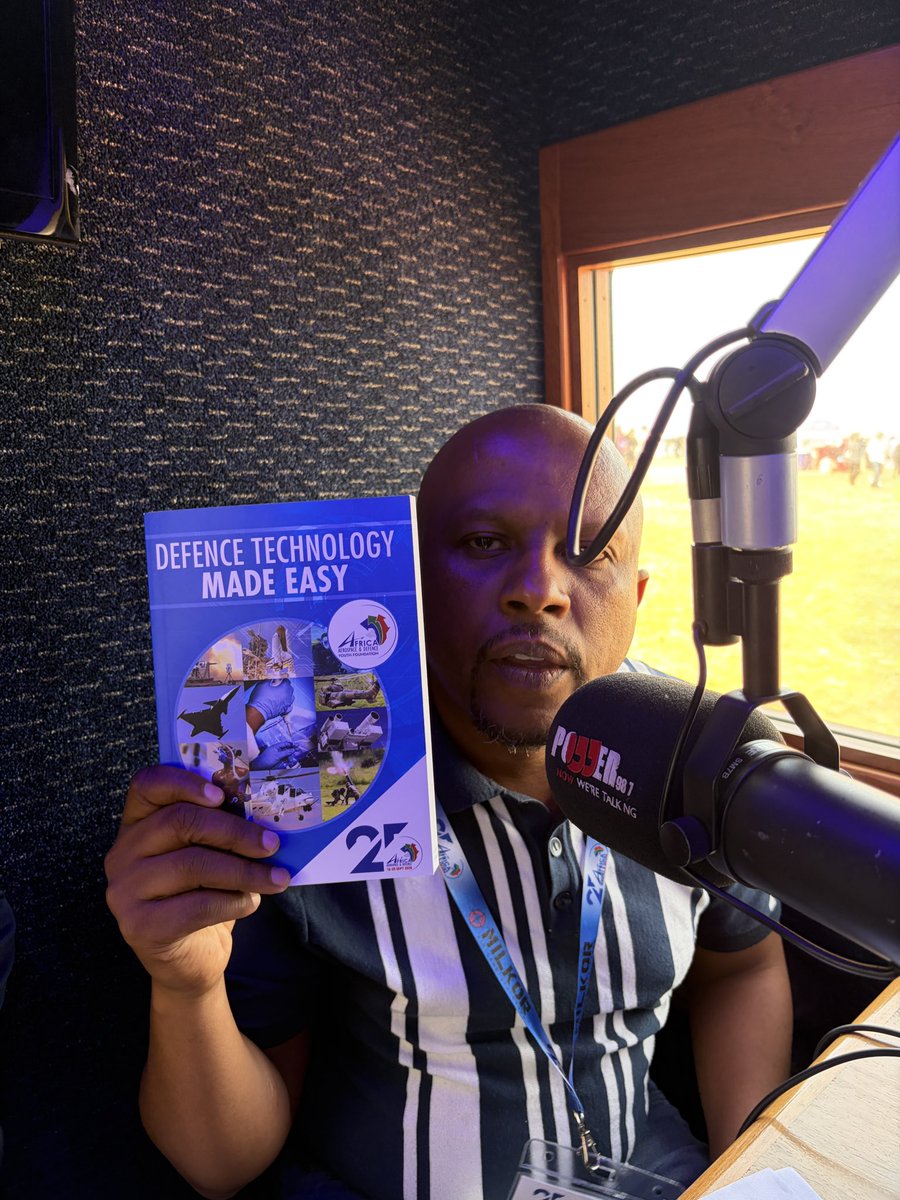 Powerfm987's tweet photo. [ON AIR] @sellohatang is in conversation with Minah Sindane Bloem and Llewellyn Hartnick, Authors of Defence Technology Made Easy. 

#POWERWeek 
#AAD2026
@SANDF_ZA https://t.co/UzvNUxVakc
