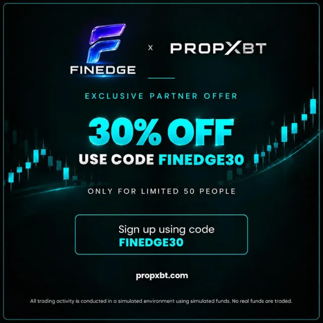 join_finedge's tweet photo. 🚨 30% OFF @propxbtcom Funded Accounts

Use code FINEDGE30 for the first 50 sign-ups 🔥

💰 $1K–$200K accounts
⚡ Starting at just $8
📈 Crypto, FX, Commodities, Indices &amp; Stocks

Hurry, don’t miss out 👀

Join our Discord for more crazy deals &amp; offers 🔥
https://t.co/U0dq07FGX6 https://t.co/EniIut36O5