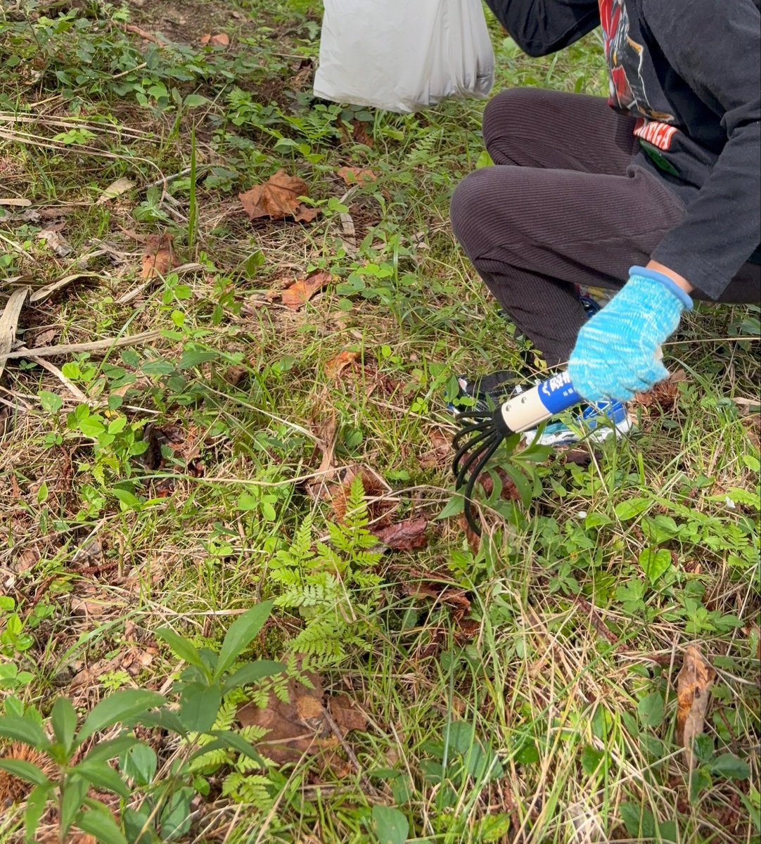 kikunabi's tweet photo. 人生初の栗拾い
ついた瞬間、膝くらいまで草伸びてて、歩くたび虫が飛ぶので私は心折れかけたけど、栗拾いはめっちゃ面白かったし、みんなで作った栗ご飯は美味しいし、山のブランコのれて楽しかったー！ https://t.co/eKXfA1bJ2Y