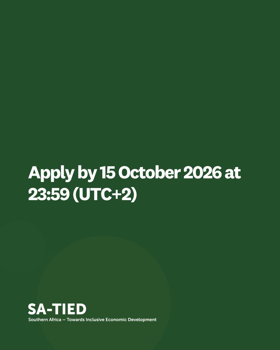 Apply by 15 October.