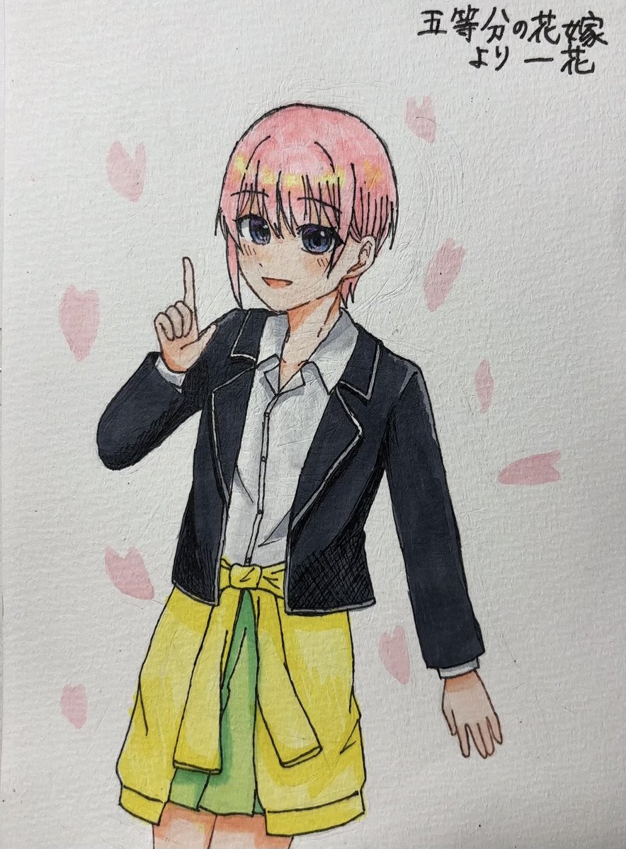 naru_desse's tweet photo. 文化祭用の絵①
#中野一花　#イラスト https://t.co/8Z4BTGI8Kq