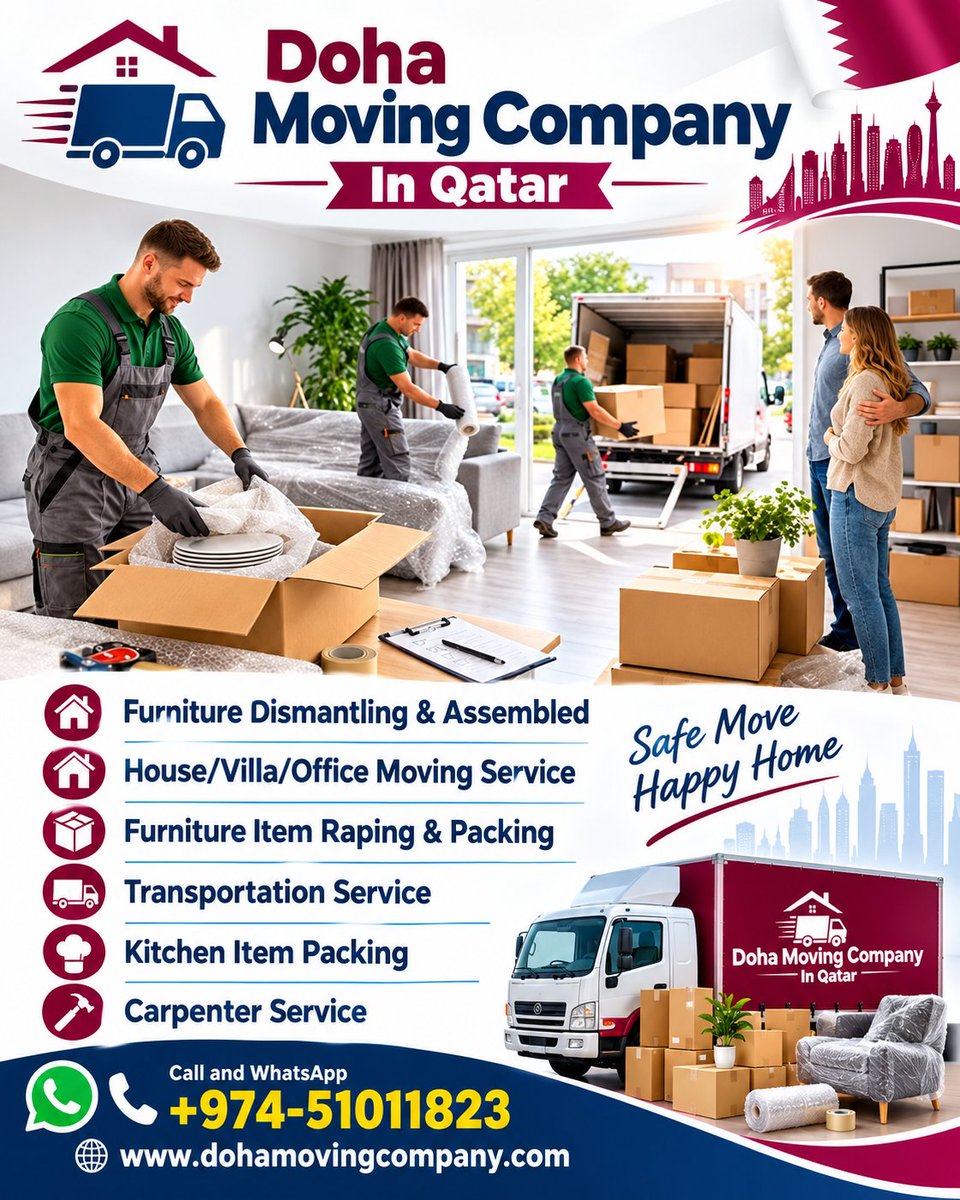 DohaMovingQater's tweet photo. We are expert in moving all kinds of bedroom set & Furniture.We have expert carpenter for dismantling and fixing furniture.
#doha #qater #dohaqater #dohalife https://t.co/xzNZtUnRKW