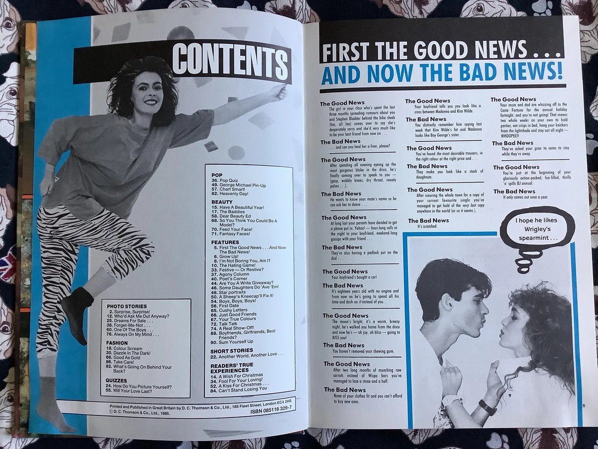 WatsonsVintage's tweet photo. NEW LISTING A Fun #giftforher 1986 Vintage 'Blue Jeans' Annual in Hardback - Fun, Nostalgic 40th Birthday Gift Photo & Short Stories, Quizzes, Beauty, Hair, Pop Stars etc https://t.co/qatfXgSxMA via @Etsy #VintageBooks #1986Annual #BlueJeans #1986Gift #PhotoStories #GirlieGift https://t.co/kyfAHxSN48